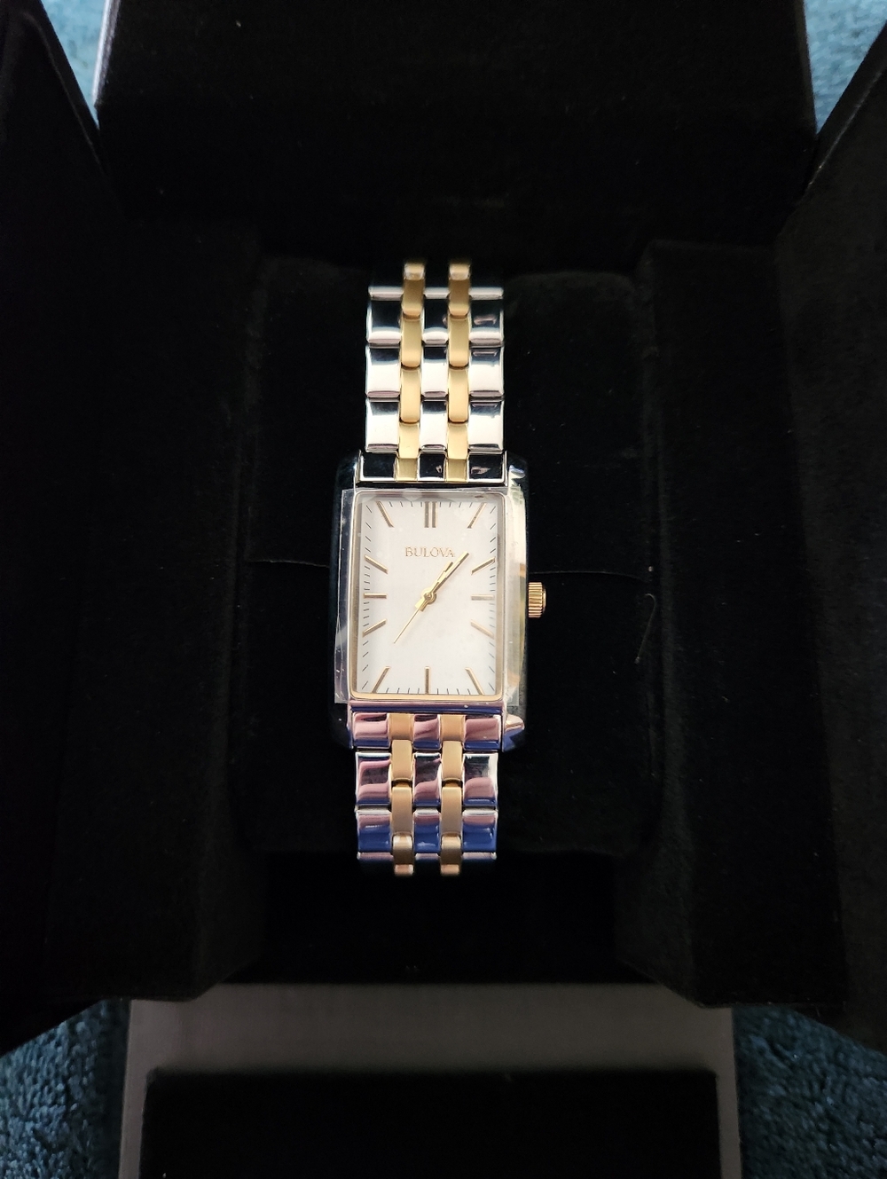 NWB LADIES TWO TONE BULOVA BRACLET WATCH